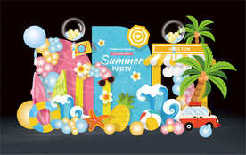 夏日活动气球装饰美陈