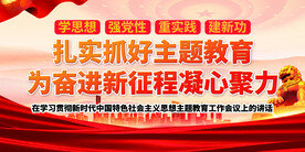 主题教育展板 不忘初心 学思想