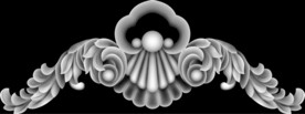 横条洋花门上花精雕灰度图