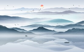 中式意境山水画