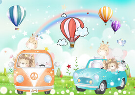 卡通动物汽车乐园