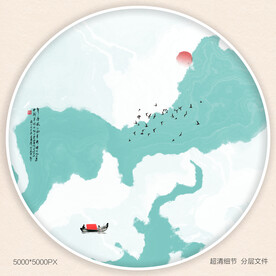 中国风玄关意境装饰画