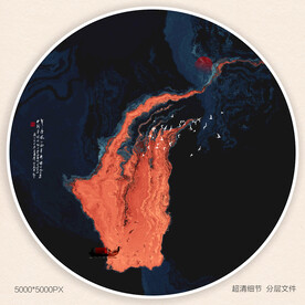 高端水墨丝绸印花