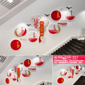 应急管理楼道文化墙