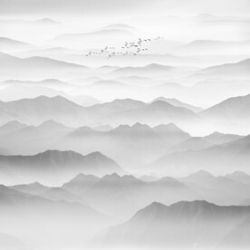 新中式山水画背景墙