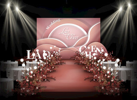 粉色婚礼仪式区