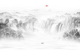 中式国画水墨画