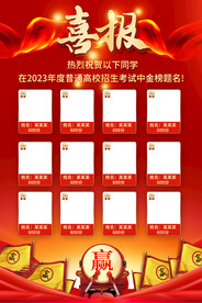 高考喜报海报
