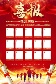 学校喜报海报