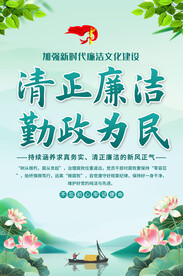 廉洁文化宣传海报