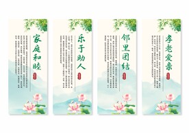 文明社区宣传挂画