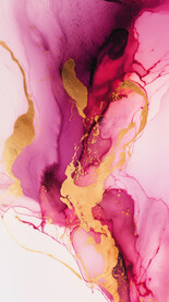 粉红抽象水墨画