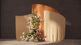 香槟色婚礼su模型