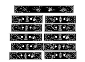 八宝藏式精雕灰度图