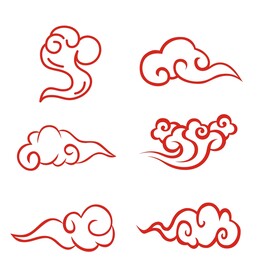 矢量中国风古典祥云中式云纹花纹