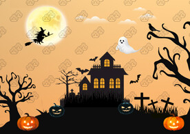 万圣节恐怖主题海报插画壁纸