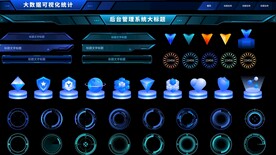 数据可视化大屏后台统计UI组件