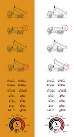 ai线稿素描翻斗车大货车工程车