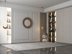 现代极简 轻奢客厅 场景