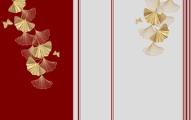 金色银杏背景墙