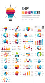 数据图表图形PPT设计素材模板