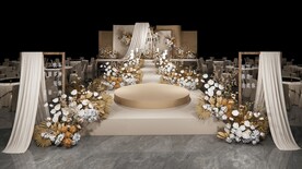 香槟色婚礼su模型