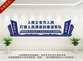 廉洁警队文化墙