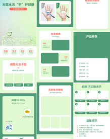 酒精消毒洗手液详情页产品描述