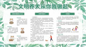 文明养犬宣传栏展板