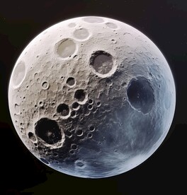 月球表面圆形灯箱素材