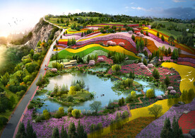 花海景观鸟瞰图