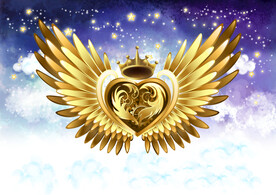 金色翅膀背景墙