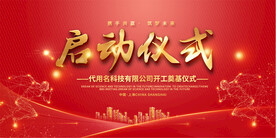 项目启动仪式展板