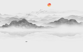 山水背景墙