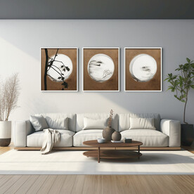 3联卡通装饰画样机