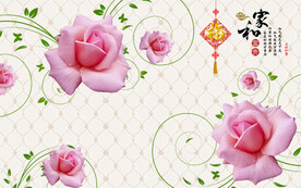 梦幻花卉花朵背景装饰画