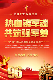 建军96周年海报