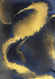 黑金水墨抽象画