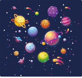 宇宙 星球 矢量图