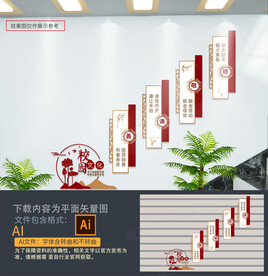 校园楼梯文化墙