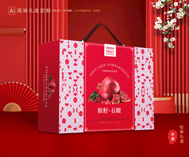石榴礼盒 水果包装