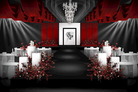 红色婚礼仪式区