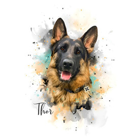 宠物狗工艺挂画