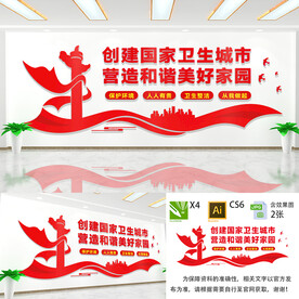 创建卫生城市文化墙