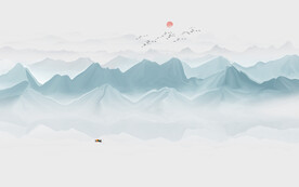 意境水墨山水画