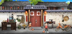 复古怀旧80后90后童年背景墙