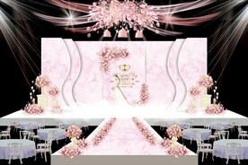 粉色婚礼效果图