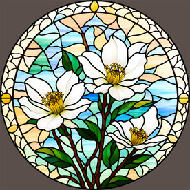 圆形教堂蒂凡尼玻璃艺术图案