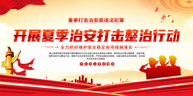 夏季治安打击整治行动宣传展板