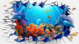 海底世界背景墙